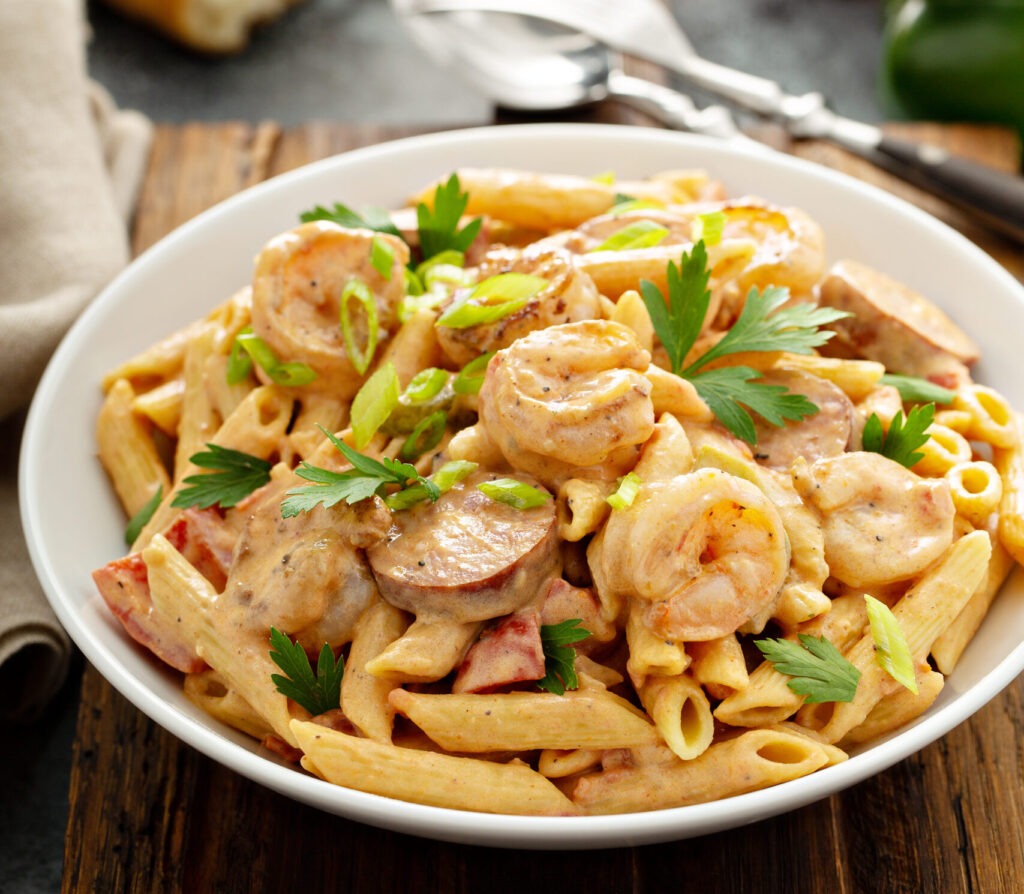 Creamy Cajun shrimp pasta