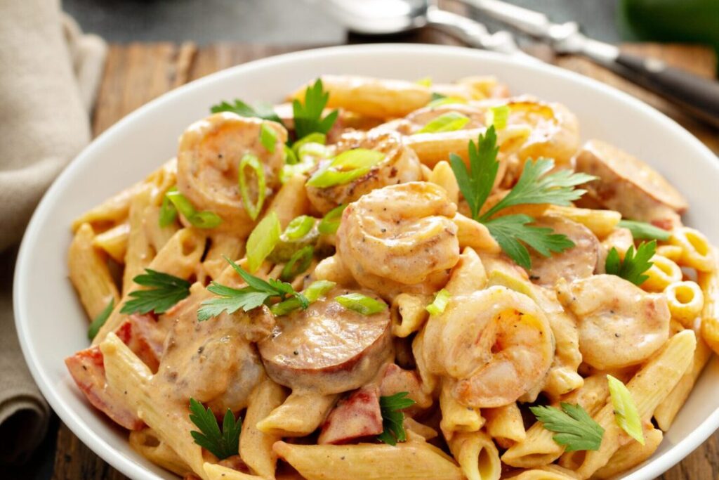 Creamy Cajun shrimp pasta