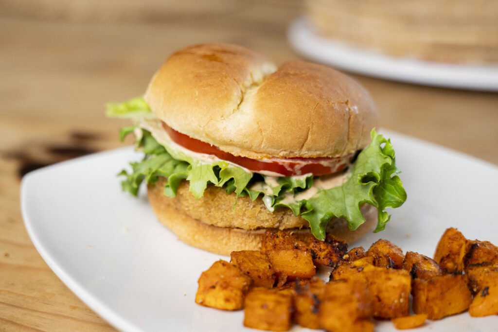 shrimp katsu burger