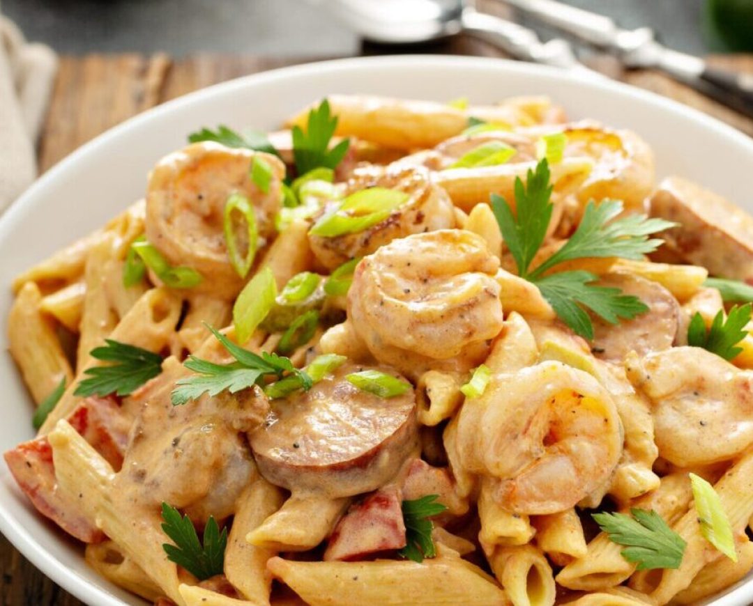 Creamy Cajun shrimp pasta